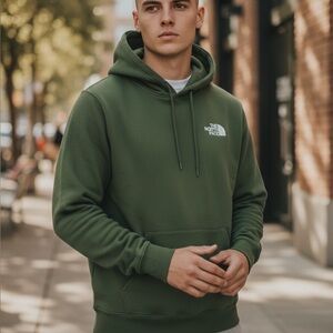 The North Face Men's Green Hoodie Size M excellent condition